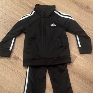 Adidas Toddler Black and White Athletic Set